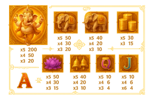 Ganesha slot paytable and symbols chart